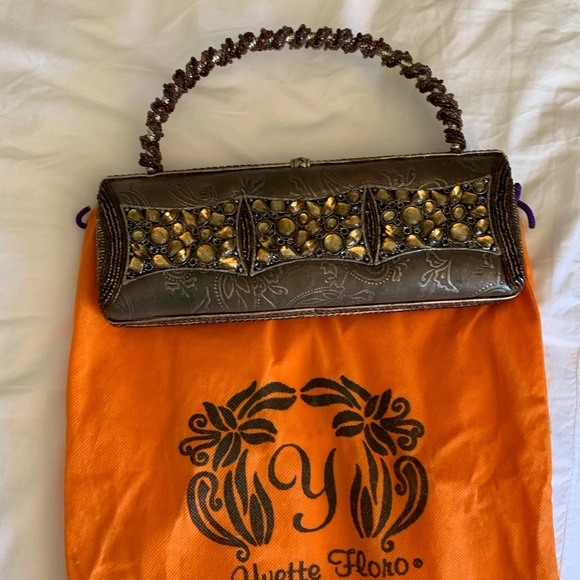 Structured Beaded Evening Clutch - Picture 1 of 3